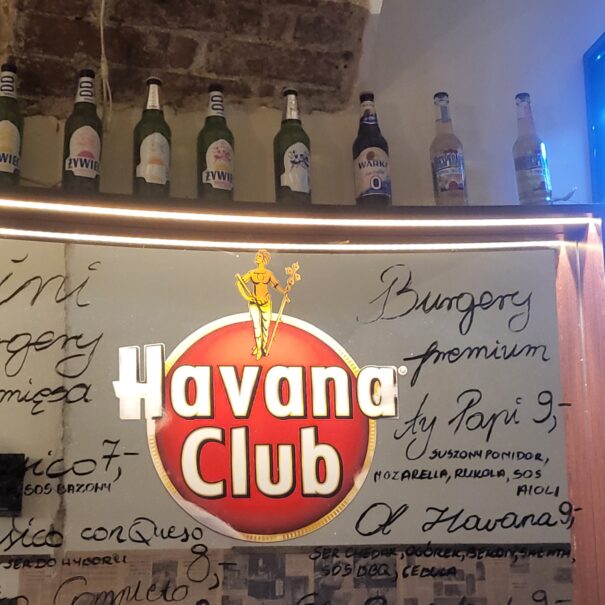 bar menu