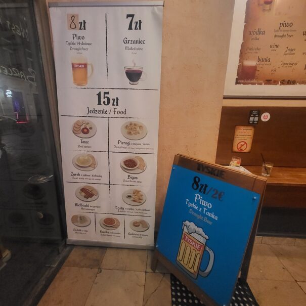BaniaLuka, Szewska - menu